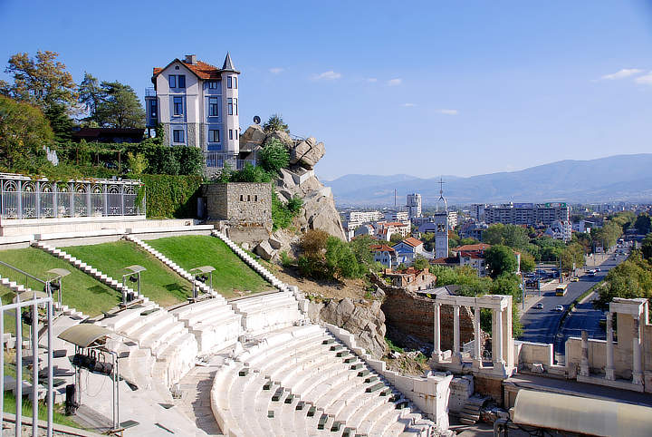 Antiek theater Plovdiv Bulgarije