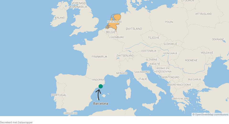 Barcelona op de kaart