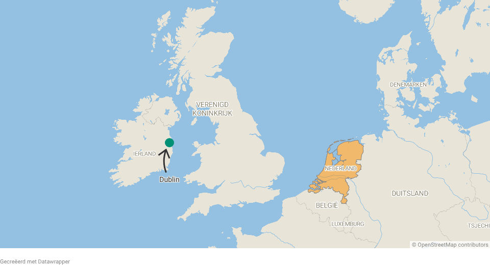 Dublin op de kaart