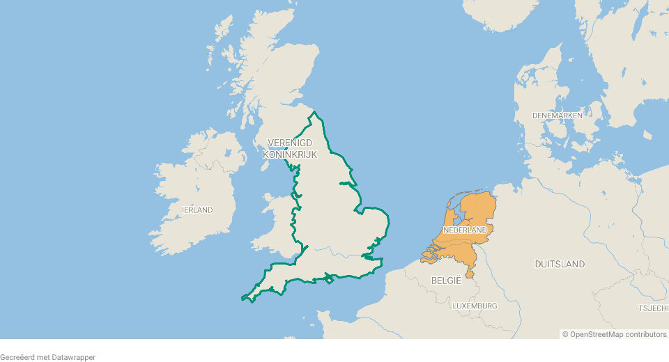 Engeland op de kaart