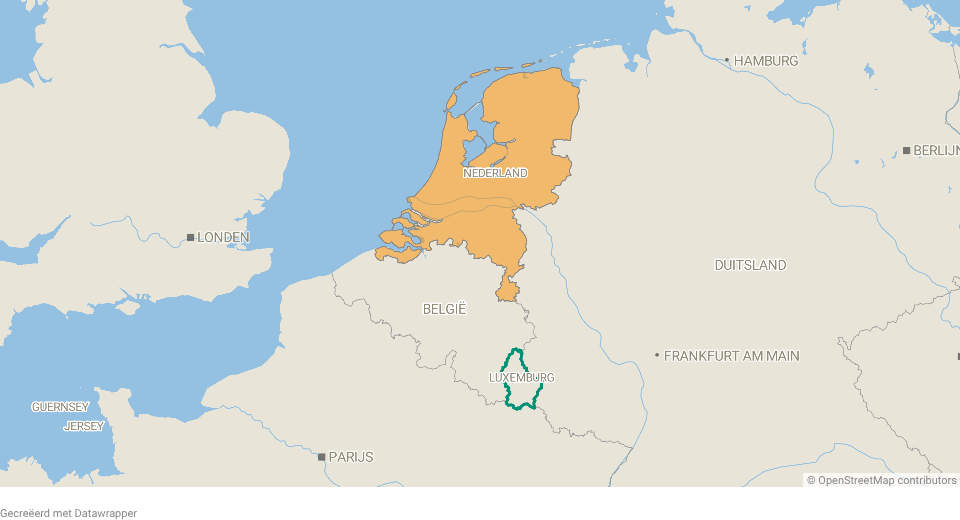 Luxemburg op de kaart