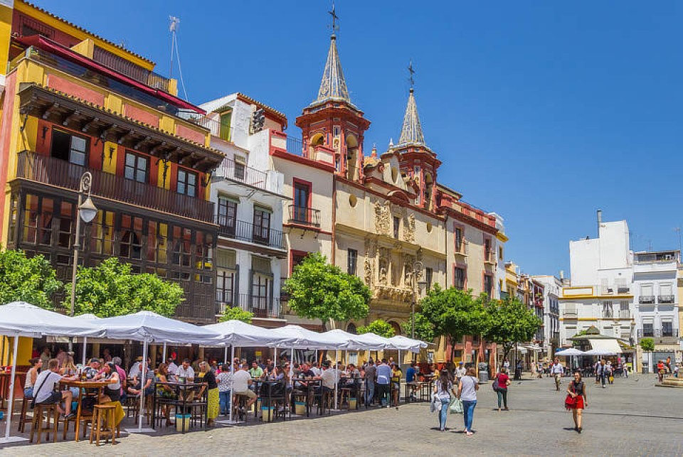 Plaza del Salvador Sevilla Spanje