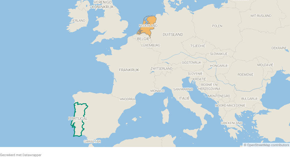 Portugal op de kaart