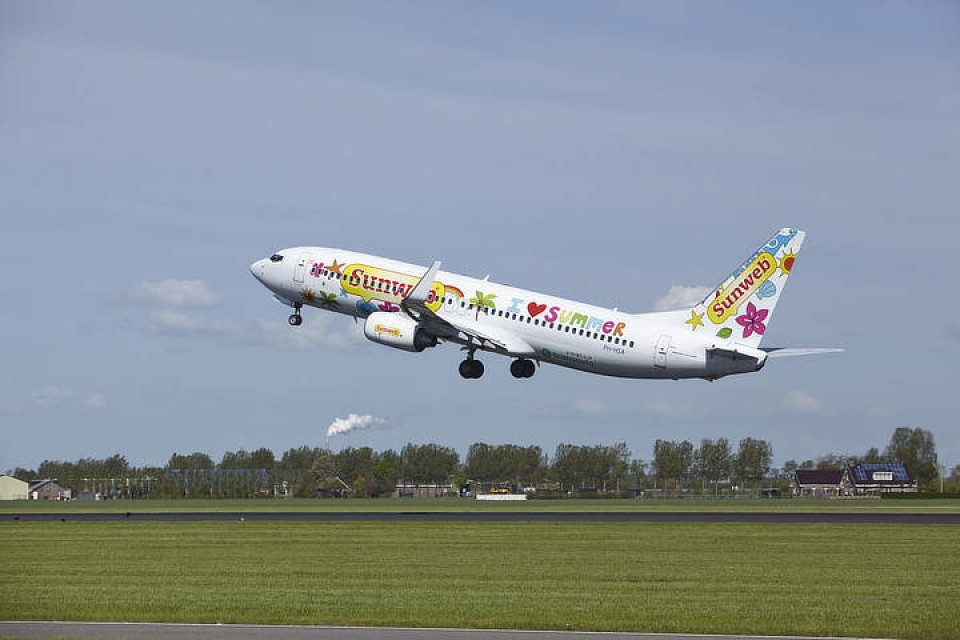 Sunweb vliegtuig