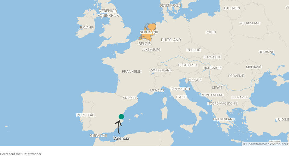 Valencia op de kaart
