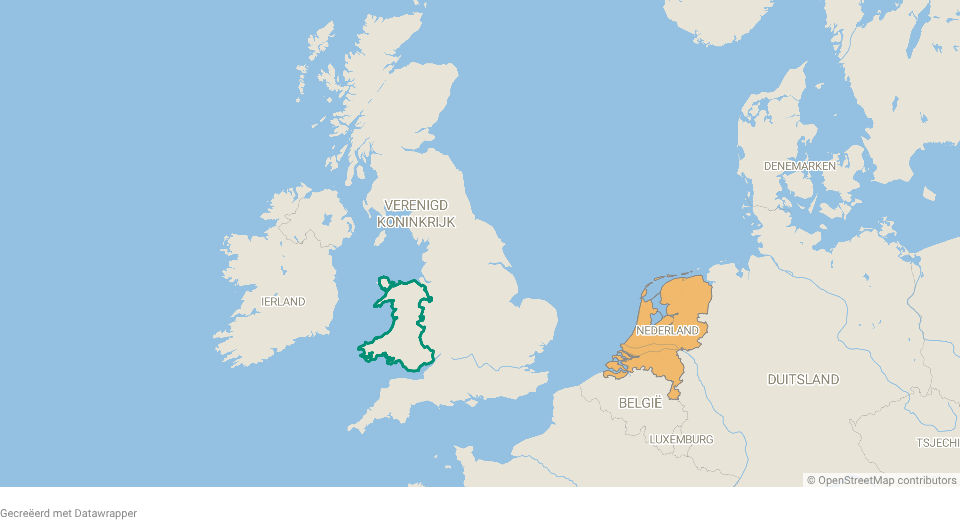 Wales op de kaart