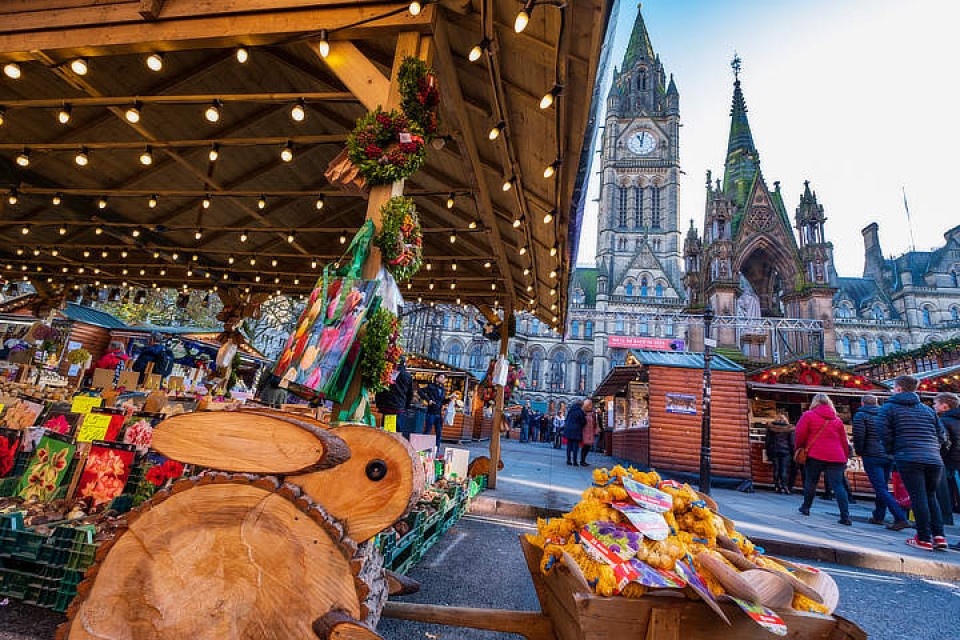 kerstmarkt Albert Square Manchester