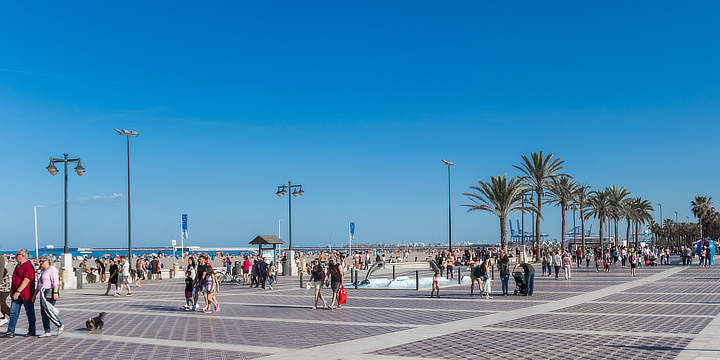 strand bij Valencia